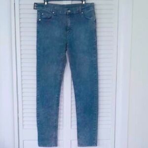 New Cheap Monday Tight Unisex Normal Waist Slim Fit Slim Legs W34 L32 Acid Wash